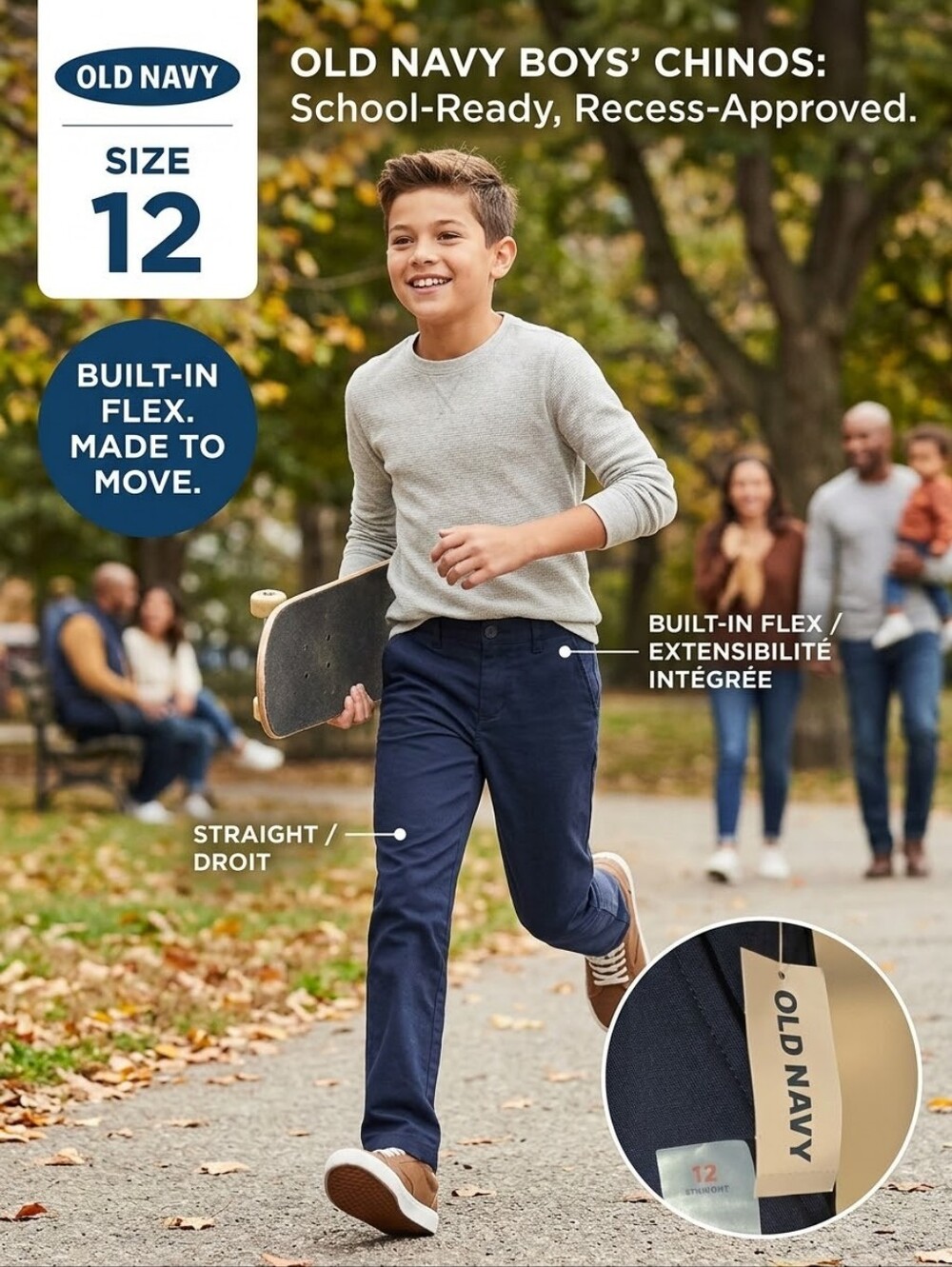 Old Navy Boys Navy Chinos